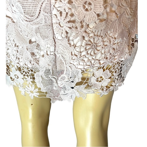 Windsor Blush Pink Lace Cocktail Special Occasion Sheath Medium Dress - Picture 4 of 9